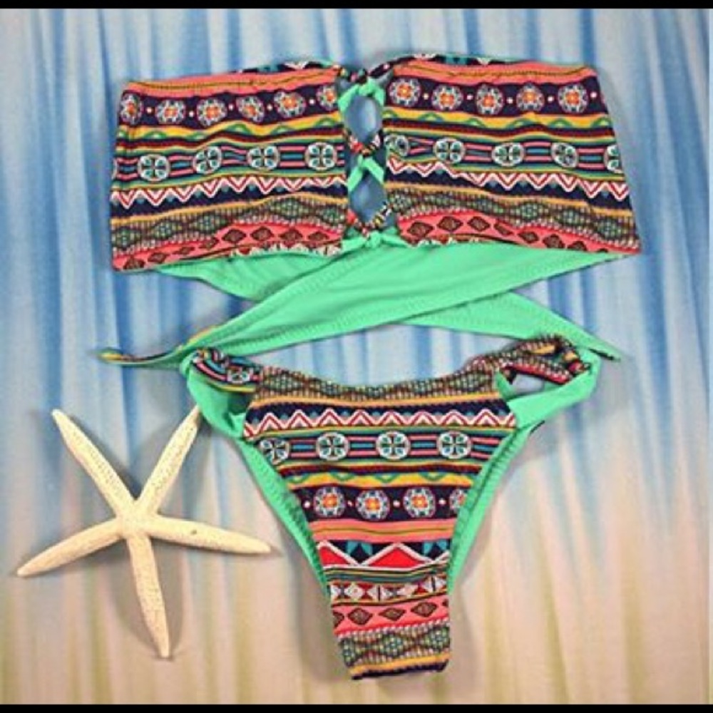 Ravish Sands Mint Aztec 4-in-1 Bikini